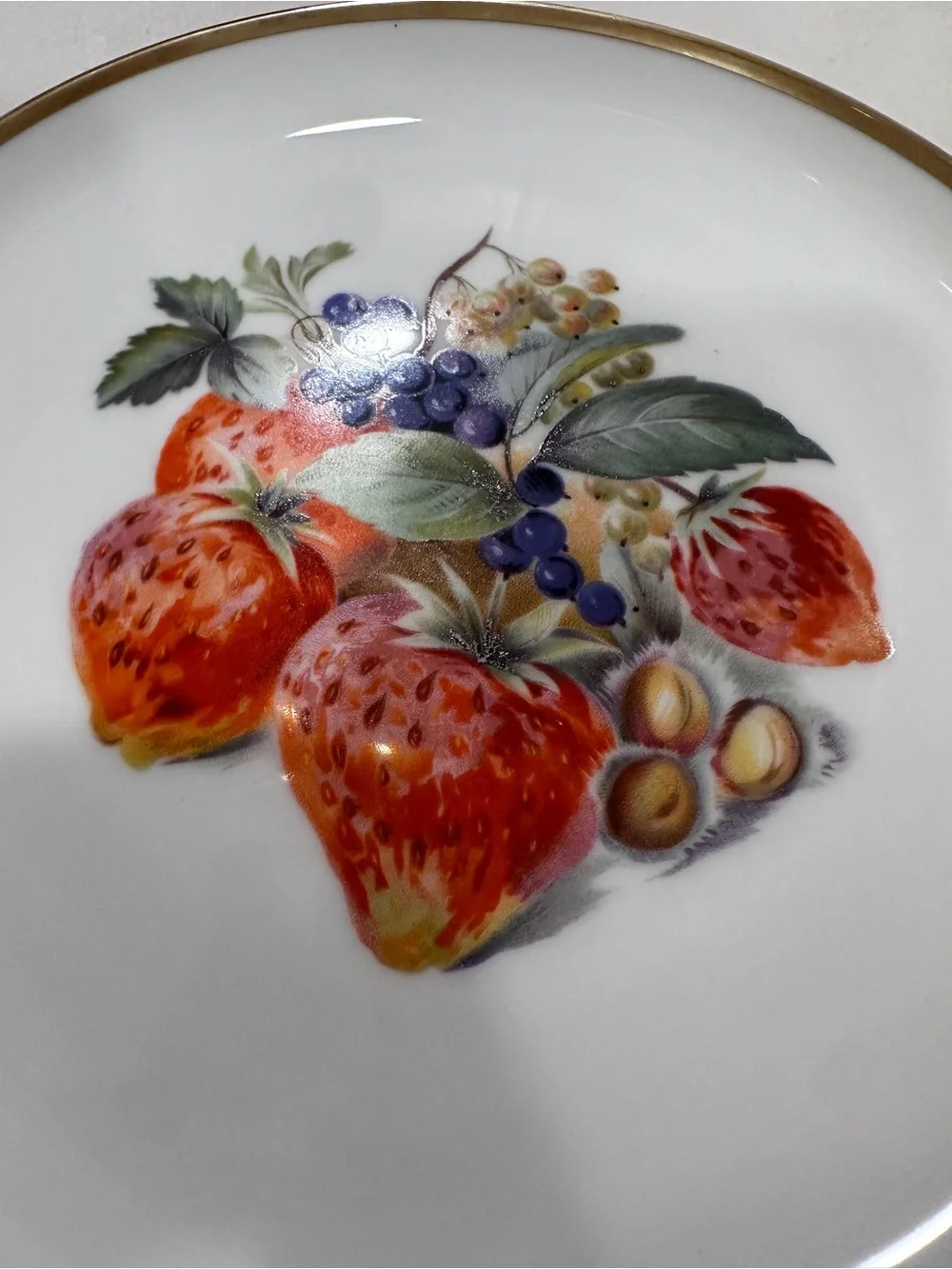 Echenbach German Porcelain Fruit Strawberry Decorative Plate Cottagecore